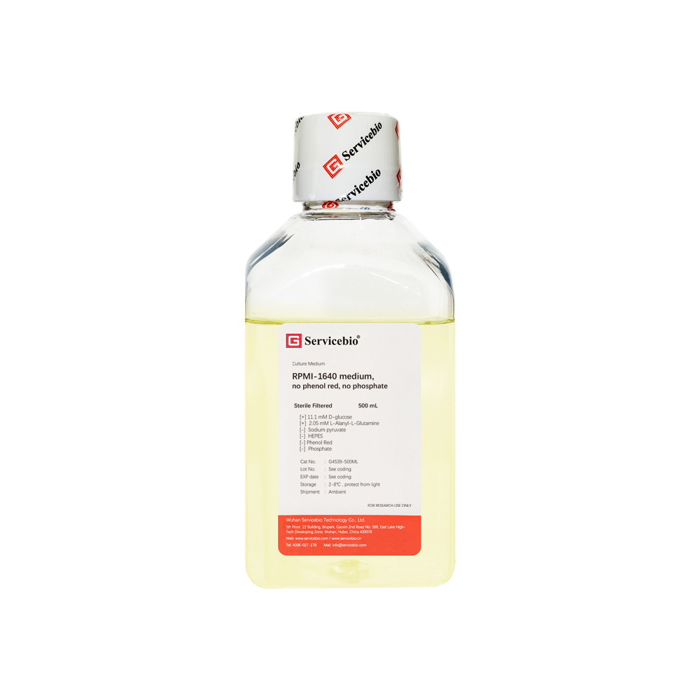 ノマタ化学 RPMI-1640 Medium, no Phenol Red, no Phosphate | Products | Servicebio